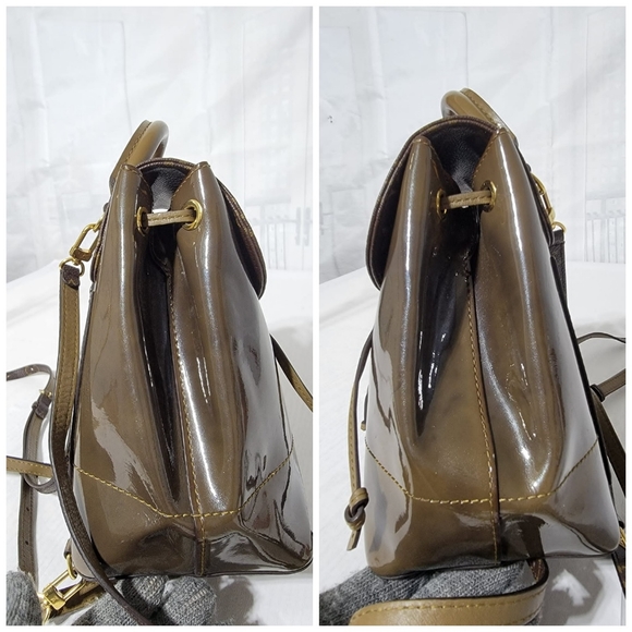 LOUIS VUITTON Monogram Coated Canvas And Vert Bronze Vernis Hot Springs … - Picture 8 of 16